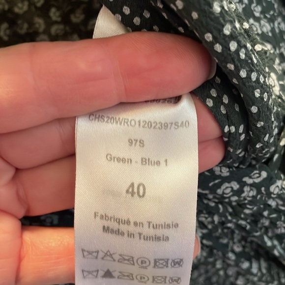 SEEby Chloe   Green and ivory  cross patterned wrap dress 
Size s-m - Picture 7 of 8